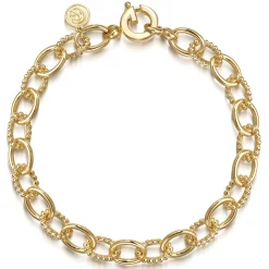 Hot Gabriel & Co. 14K Yellow Gold Link Bracelet 7mm-Bujukan
