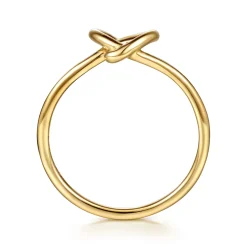Sale Gabriel & Co. 14K Yellow Gold Love Knot Stackable Ring