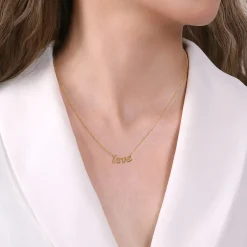 Sale Gabriel & Co. 14K Yellow Gold Love Necklace