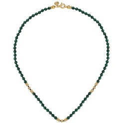 Gabriel & Co. 14K Yellow Gold Malachite Beads Necklace