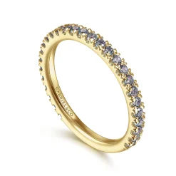 Gabriel & Co. 14K Yellow Gold Manmade Alexandrite Stackable Ring