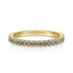 Gabriel & Co. 14K Yellow Gold Manmade Alexandrite Stackable Ring