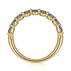 Outlet Gabriel & Co. 14K Yellow Gold Manmade Alexandrite Stackable Ring