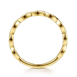 Best Gabriel & Co. 14K Yellow Gold Maqurise Shape Stackable Ring