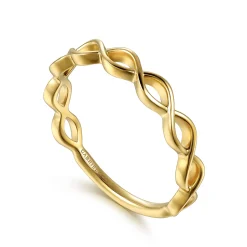 Best Gabriel & Co. 14K Yellow Gold Maqurise Shape Stackable Ring