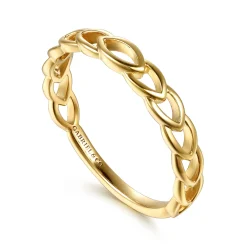 Sale Gabriel & Co. 14K Yellow Gold Marquise Shape Stackable Ring