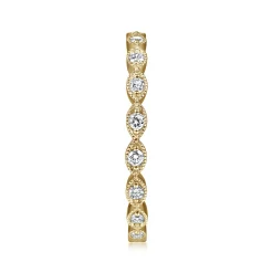 Outlet Gabriel & Co. 14K Yellow Gold Marquise Station Diamond Stackable Ring