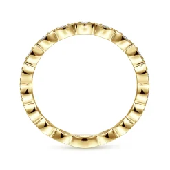 Outlet Gabriel & Co. 14K Yellow Gold Marquise Station Diamond Stackable Ring
