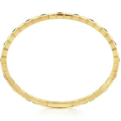 Gabriel & Co. 14K Yellow Gold Mens Bangle with Black Diamond