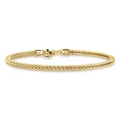 Outlet Gabriel & Co. 14K Yellow Gold Men's Wheat Chain Bracelet