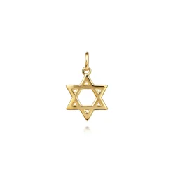 Clearance Gabriel & Co. 14K Yellow Gold Mini Star of David Pendant
