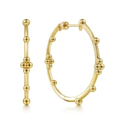 Best Gabriel & Co. 14K Yellow Gold 40mm Bujukan Classic Hoop Earrings