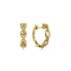 Outlet Gabriel & Co. 14K Yellow Gold 15mm Chain Pattern Huggie Earrings