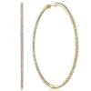 Online Gabriel & Co. 14K Yellow Gold 70mm Classic Diamond Hoop Earrings
