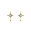 Gabriel & Co. 14K Yellow Gold 15mm Diamond and Star Huggies