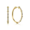 Discount Gabriel & Co. 14K Yellow Gold 30mm Diamond Classic Hoop Earrings