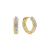 Best Gabriel & Co. 14K Yellow Gold 15mm Diamond Hoop Earrings