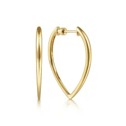 Outlet Gabriel & Co. 14K Yellow Gold 30mm Geometric Classic Hoop Earrings