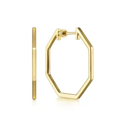 Hot Gabriel & Co. 14K Yellow Gold 30mm Geometric Classic Hoop Earrings
