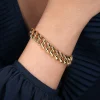Best Gabriel & Co. 14K Yellow Gold 12mm Hollow Cuban Link Tennis Bracelet