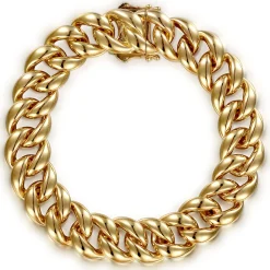 Discount Gabriel & Co. 14K Yellow Gold 12mm Hollow Cuban Link Tennis Bracelet