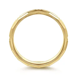 Discount Gabriel & Co. 14K Yellow Gold 6mm Men's Ring Brush Finish in Satin Finish