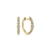 Hot Gabriel & Co. 14K Yellow Gold 15mm Round Classic Diamond Huggies