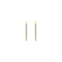 Discount Gabriel & Co. 14K Yellow Gold 20mm Round Classic Diamond Hoop Earrings
