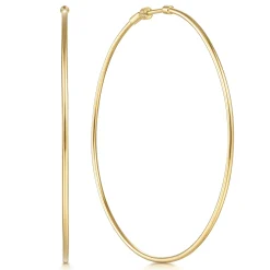 Discount Gabriel & Co. 14K Yellow Gold 70mm Round Classic Hoop Earrings