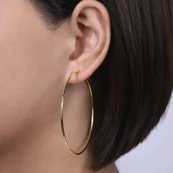 Outlet Gabriel & Co. 14K Yellow Gold 60mm Round Classic Hoop Earrings
