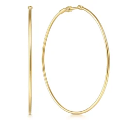 Outlet Gabriel & Co. 14K Yellow Gold 60mm Round Classic Hoop Earrings