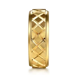 Online Gabriel & Co. 14K Yellow Gold 8mm Square Mens Ring in High Polished Finish