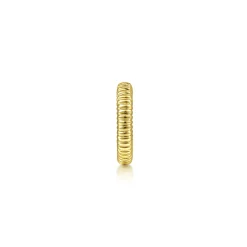 Hot Gabriel & Co. 14K Yellow Gold 15mm Textured Hoop Earcuff