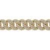Gabriel & Co. 14K Yellow Gold 12mm Width Classic Diamond Men's Mix Cuban Bracelet