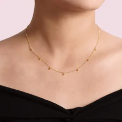 Sale Gabriel & Co. 14K Yellow Gold Moon Plain Necklace