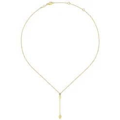 Outlet Gabriel & Co. 14K Yellow Gold Multi Teardrop Y Necklace with Diamonds