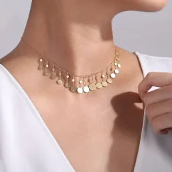 Sale Gabriel & Co. 14K Yellow Gold Necklace with Round Shape Drops