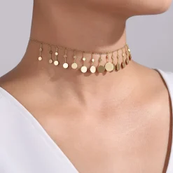 Sale Gabriel & Co. 14K Yellow Gold Necklace with Round Shape Drops