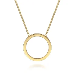 Outlet Gabriel & Co. 14K Yellow Gold Open Circle Pendant Necklace