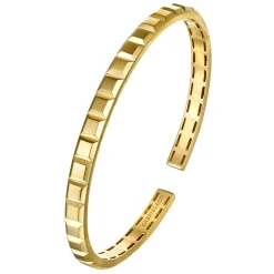 Sale Gabriel & Co. 14K Yellow Gold Open Cuff Angular Cuts Square Bangle
