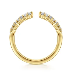Clearance Gabriel & Co. 14K Yellow Gold Open Diamond Anniversary Band - 0.5 ct