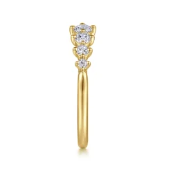 Clearance Gabriel & Co. 14K Yellow Gold Open Diamond Anniversary Band - 0.5 ct