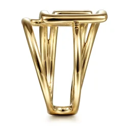 Hot Gabriel & Co. 14K Yellow Gold Open Foldover Ring