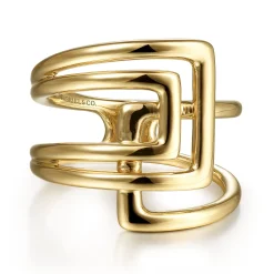 Hot Gabriel & Co. 14K Yellow Gold Open Foldover Ring