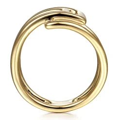 Hot Gabriel & Co. 14K Yellow Gold Open Foldover Ring