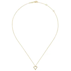 Sale Gabriel & Co. 14K Yellow Gold Open Heart Pendant Necklace