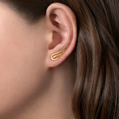 Sale Gabriel & Co. 14K Yellow Gold Open Wing Stud Earrings