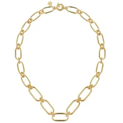 Best Gabriel & Co. 14K Yellow Gold Oval Link Chain Necklace wth Bujukan Connectors