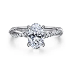 Online Gabriel & Co. 18K Yellow Gold Oval Twisted Diamond Engagement Ring