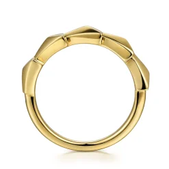 Hot Gabriel & Co. 14K Yellow Gold Overlapping Triangles Stackable Ring